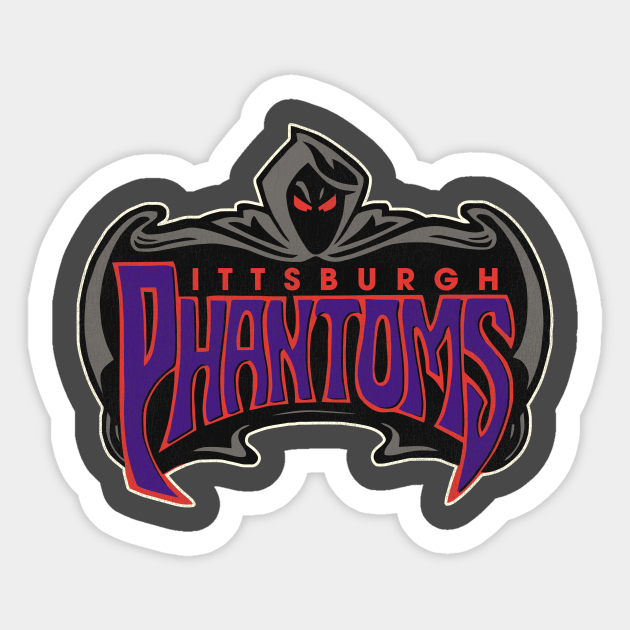 Defunct Pittsburgh Phantoms Roller Hockey Hockey Sticker TeePublic